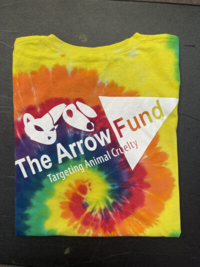 Ladies Tie Dye Yellow Orange Back from The Arrow Fund