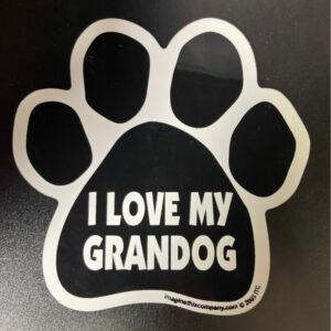Love My Grandog paw-shaped Magnet