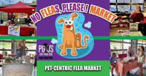 No Fleas, Please! Market Pet Centric Flea Market Poster